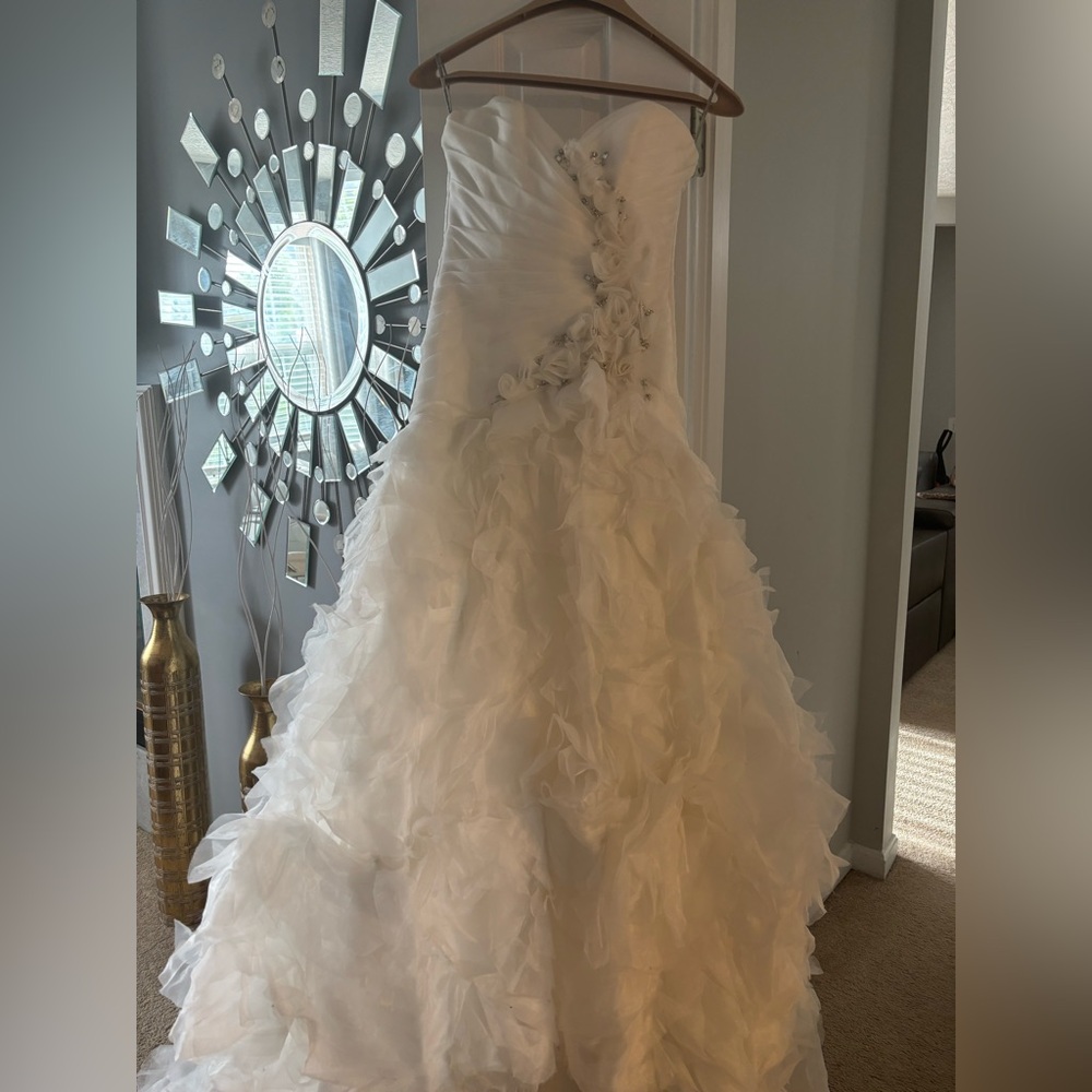 Maggie Sottero Cream Satin Wedding Gown